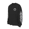 chrome hearts long sleeve black shirt with decorative sleeve design