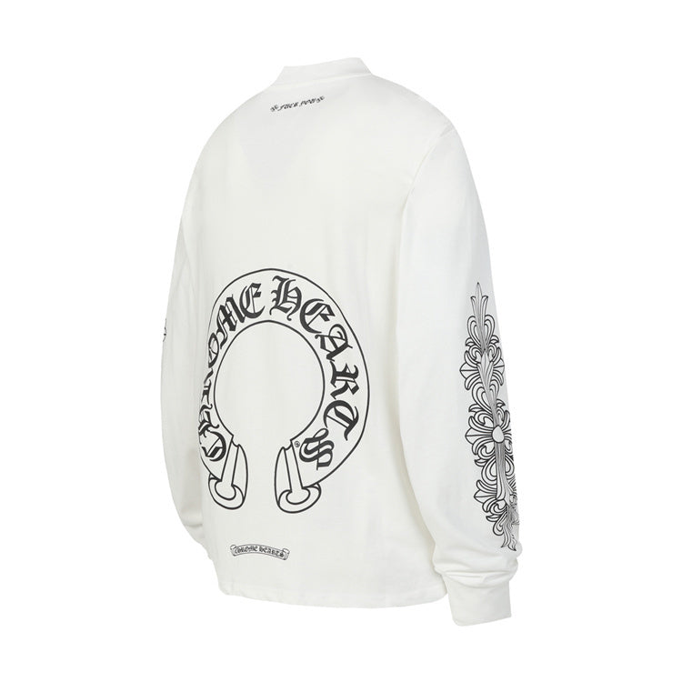 Chrome Hearts long sleeve shirt featuring bold graphics and a unique streetwear style.