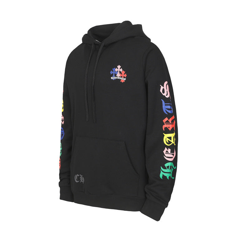 Chrome Hearts long sleeve hoodie featuring bold graphics and a stylish design for streetwear enthusiasts.