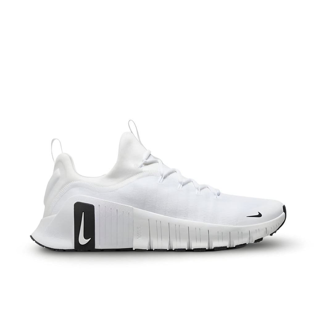 Nike Free Metcon 6 "White/White/Black" Shoes.