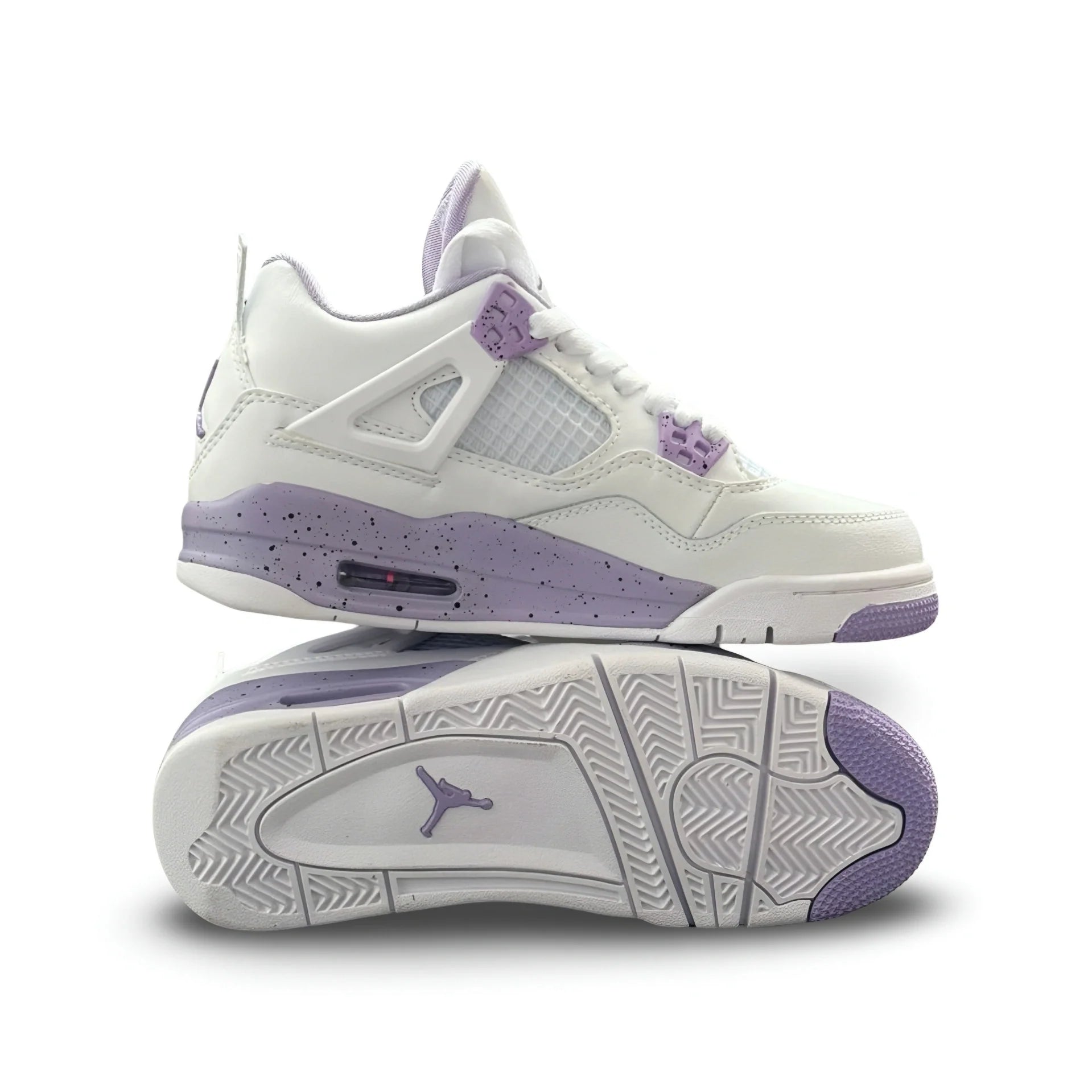 Air Jordan 4 Retro "White Purple Oreo" - Women's Sneakers