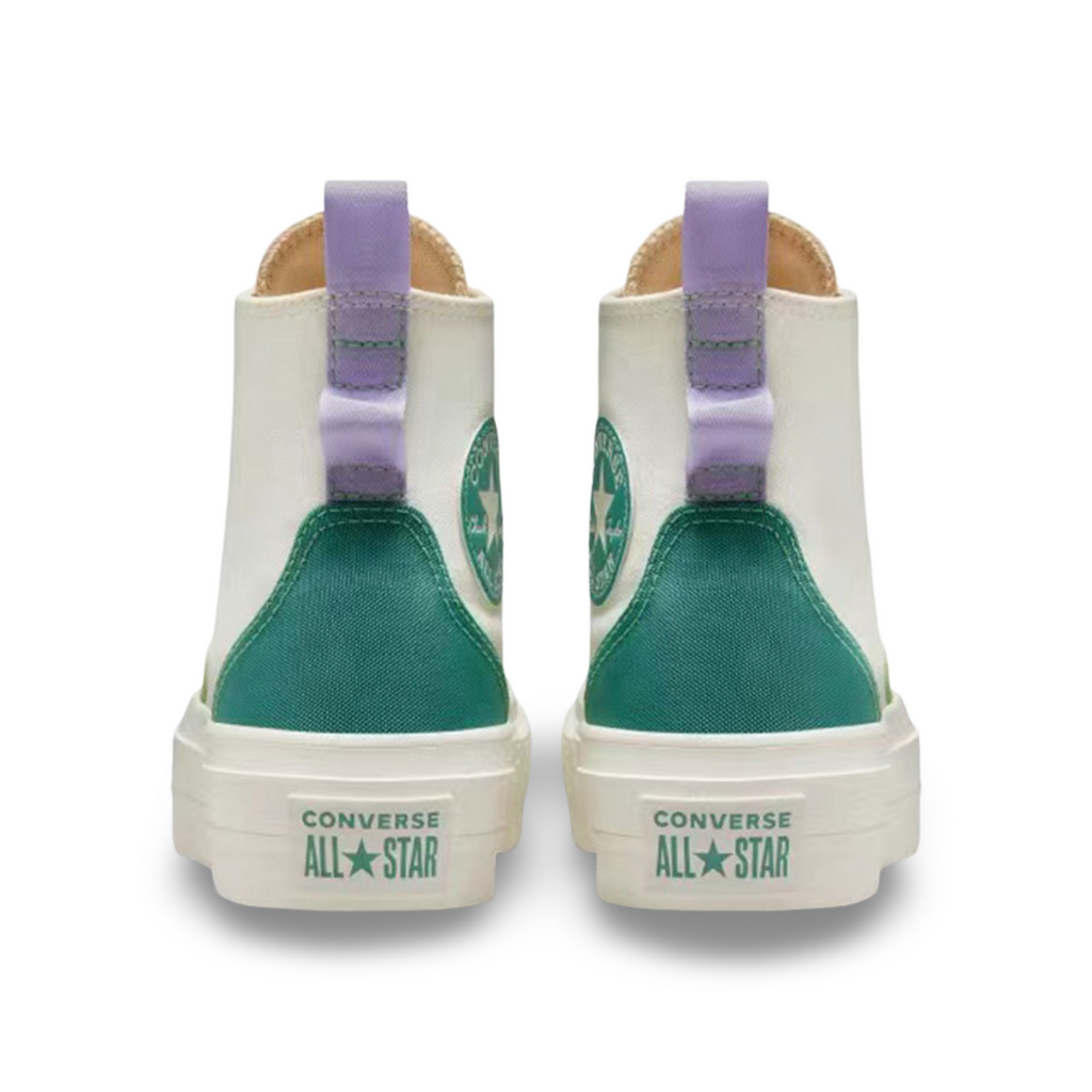 Converse All Star Lift Platform High Colorblock Overlay Algae Coast